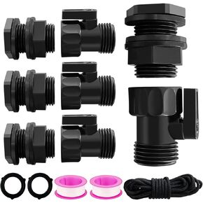 12 PCS 3/4 '' خرطوم حديقة بلاستيكي مغلق صمام ، خرطوم الماء صمام كرة الموصل الموصل للاختراق للموصل الموصل للموصل الموصل الموصل الموصل 3/4 ' in Kuwait