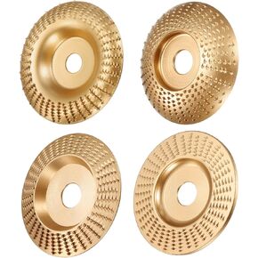 HARFINGTON 4Pcs Wood Carving Disk Set Shaping Carving Sanding Cutting Grinding Wheel Disc with 5/8" Arbor for Angle Grinders, Black in Kuwait