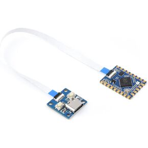 RP2040-Tiny Kit Development Board, Based On Official RP2040 Dual Core Arm Cortex M0+ Processor 264KB of SRAM 2MB Flash Memory, Separate Adapter Board Design, with RP2040 Tiny Adapter and FPC Cable
