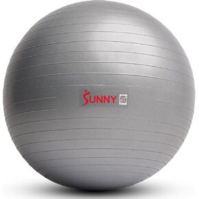 Sunny Health & Fitness Premium Anti-Burst Exercise Ball for Core Strength, Yoga, Pilates, Barre, Physical Therapy, Balance, Flexibility | Non-Slip & Odorless in Kuwait