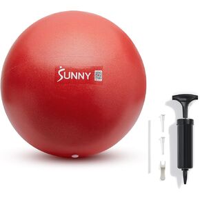 Sunny Health & Fitness Premium Anti-Burst Exercise Ball for Core Strength, Yoga, Pilates, Barre, Physical Therapy, Balance, Flexibility | Non-Slip & Odorless