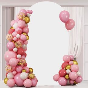 6.6FT Metal Wedding Arch Stand Gold Square Arched Backdrop Frame for Party Ceremony Birthday Bridal Baby Shower Garden Floral Balloon Arch Decoration