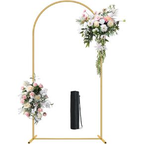 6.6FT Metal Wedding Arch Stand Gold Square Arched Backdrop Frame for Party Ceremony Birthday Bridal Baby Shower Garden Floral Balloon Arch Decoration in Kuwait