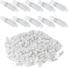 100pcs أبيض مروحة التبريد البرودة بلاستيك برسل برسل برشام بطول 22 مم طول التبريد دفع مسامير التثبيت