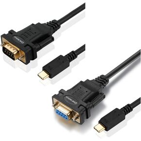 USB 2.0 إلى الذكور DB9 كابل التسلسلي +نوع USB C إلى RS232 DB9 كابل محول المنفذ التسلسلي