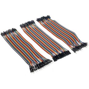 Honbay® 120pcs Multicolored 40pin Male to Female, 40pin Male to Male, 40pin Female to Female Breadboard Jumper Wires Ribbon Cables Kit
