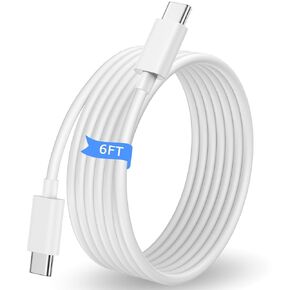 iMangoo USB C to USB C Cable 6ft for Google Pixel 9 Pro XL 8a 8 7a 7 6a, 45W Max 30W PD C to C Cable Fast Charging High-Speed Data Transfer Type C to Type C Cord for Car Charger Power Bank Laptops