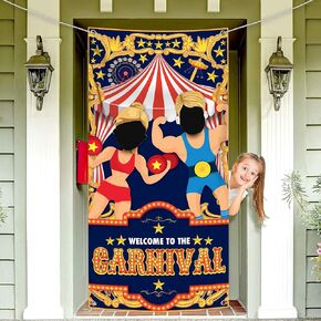 KatchOn, Carnival Photo Booth Backdrop - Large, 72x36 Inch | Carnival Photo Backdrop, Carnival Theme Party Decorations | Carnival Backdrop for Carnival Decorations | Circus Theme Party Decorations