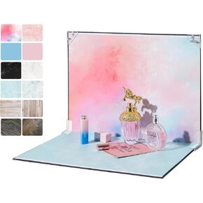 16x11.5 Inch Photo Backdrop Board, 8PCS Double Side Flat Lay Backdrop Paper, Sky Series Product Photography Backdrop Kit for Props, Food Jewelry Cosmetics, Small Content Creator Backdrops