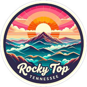 Rocky Top Tennessee Sticker 4 Inch - Waterproof Vinyl Decal for Laptop Water Bottle Car Tumbler - Durable Aesthetic Long-Lasting Stickers for Adults ID44990
