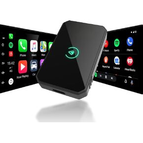 Wireless CarPlay & Android Auto Adapter, 2 in 1 Car Play Adapter Converts Factory Wired CarPlay to Wireless, Plug and Play Carplay Fit for Cars from 2017 & for iOS 10+/Android 11+