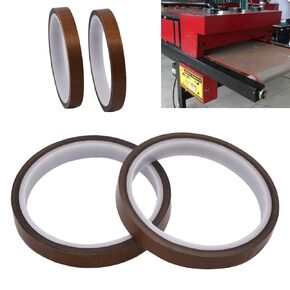 12mm PTFE Coated Fabric Tape, 1/2" Width 32.8Ft Length High Temperature Tape, Brown Adhesive Tape for Vacuum, Hand and Impulse Sealers