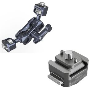 SmallRig Articulating Magic Arm & HawkLock H21 Universal Quick Release Mount Plate Kit for DSLR, Action Camera, LED Lights, Flashes & Accessories