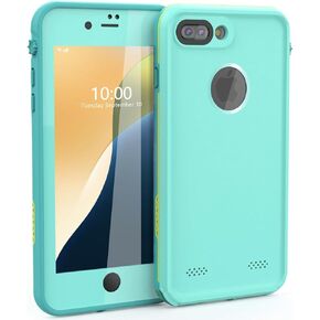 Waterproof Case for iPhone 7 Plus for iPhone 8 Plus Case, Shock Proof Dust Proof Case Buitt in Screen Protector for iPhone (Black, iPhone 8/ 7plus)