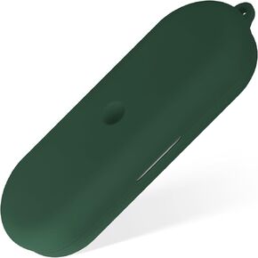 Geiomoo Silicone Case for Nothing Ear (Open), Protective Cover with Carabiner (Luminous Green)