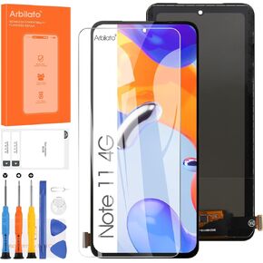 Incell Screen for Xiaomi Redmi Note 11 4G Screen Replacement for Redmi Note 11S 4G LCD Screen for Xiaomi Poco M4 Pro Touch Display Digitizer Assembly Repair Parts（No Figerprint Function）