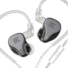 KZ DQ6 Earphone 3DD Bass HiFi Earbuds in-Ear Monitor Noise Cancelling Music Sport Earphones(Gray,with Mic)