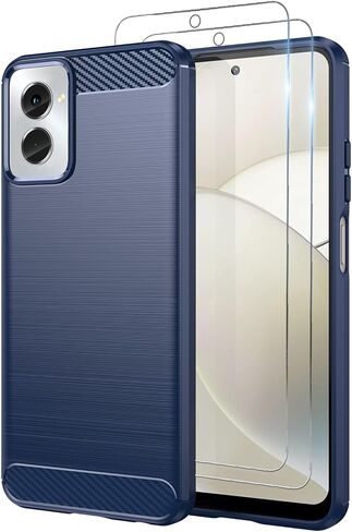 for Moto G Power 5G 2024 Case: with 2pcs Screen Protector Shock-Absorption Flexible TPU Rubber Protective Cover for Motorola Moto G Power 5G 2024(Black) in Kuwait