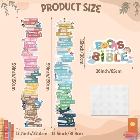 Yopyame Books of the Bible Posters - 16PCS Bible Door Border Books of the Bible Door Cover for Scripture Home Church Decor Bible Religious Christian Educational Posters for Classroom Sunday School in Saudi Arabia