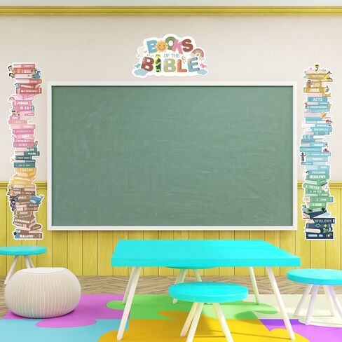 Yopyame Books of the Bible Posters - 16PCS Bible Door Border Books of the Bible Door Cover for Scripture Home Church Decor Bible Religious Christian Educational Posters for Classroom Sunday School in Saudi Arabia