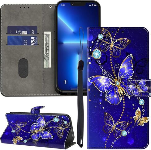 ALILANG for Samsung Galaxy S25 Ultra Wallet Case with Credit Card Holder, Flip Book PU Leather Protective Magnetic Cover for Galaxy S25 Ultra Case-Plum Blossom in Saudi Arabia