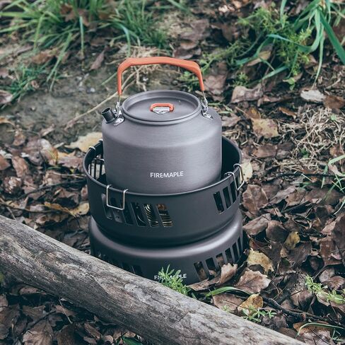 مجموعة طهي خارجية متعددة الاستخدامات من Fire Maple - موقد محمول عالي الكفاءة بقدرة 3 كيلو وات مع أواني من الألومنيوم والفولاذ المقاوم للصدأ والنحاس - أواني طهي للتخييم مدمجة ومتينة متوافقة مع مواقد الغاز in Kuwait