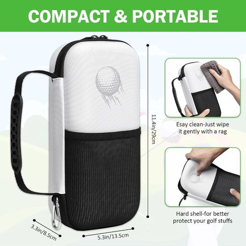 Golf Glove Holder with Removable Glove Shaper, Golf Accessories Hard Case Bag for Phone, Tees, Divot Tools & Ball Markers, Gifts for Men Women in Kuwait
