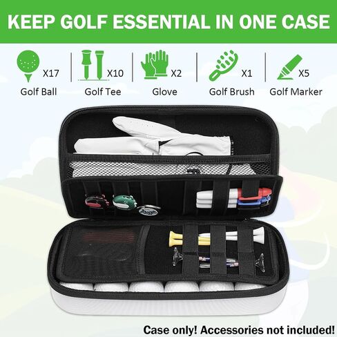 Golf Glove Holder with Removable Glove Shaper, Golf Accessories Hard Case Bag for Phone, Tees, Divot Tools & Ball Markers, Gifts for Men Women in Kuwait