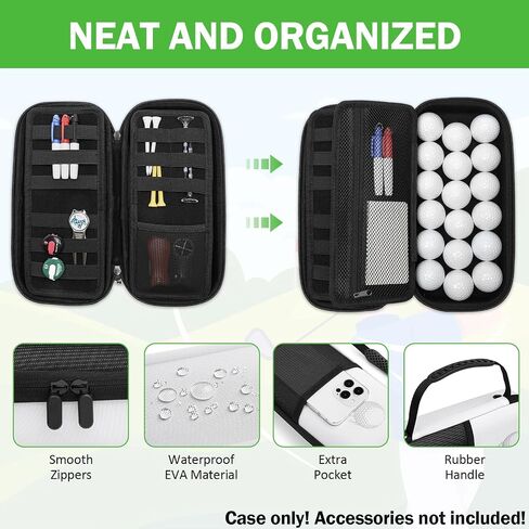 Golf Glove Holder with Removable Glove Shaper, Golf Accessories Hard Case Bag for Phone, Tees, Divot Tools & Ball Markers, Gifts for Men Women in Kuwait