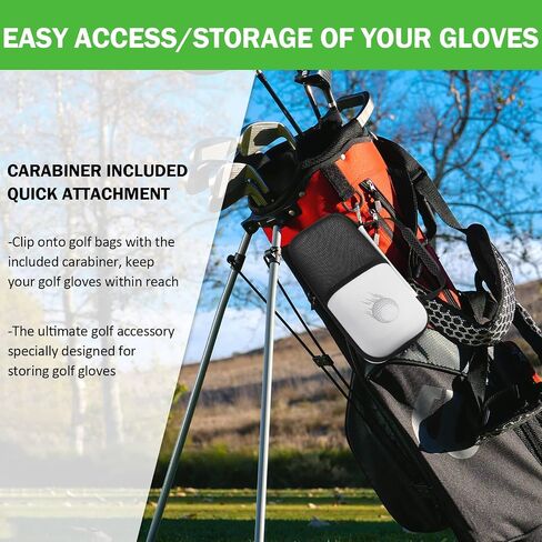 Golf Glove Holder with Removable Glove Shaper, Golf Accessories Hard Case Bag for Phone, Tees, Divot Tools & Ball Markers, Gifts for Men Women in Kuwait