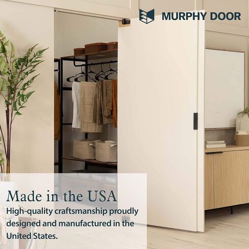 أجهزة المفصلات المخفية من MURPHY DOOR - نظام باب مخفي سهل الاستخدام، مفصلات باب متأرجحة شديدة التحمل للباب السري أو خزانة الكتب المخفية، يصل وزنها إلى 300 رطل in Saudi Arabia