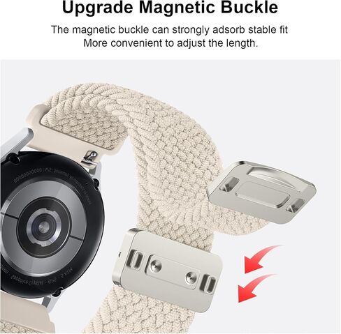 نطاقات Meliya لـ Galaxy Watch 7/6/5/4/FE/FE 40 مم 44 مم ، ل Samsung Galaxy Watch 5 Pro Band 45mm ، لـ Galaxy 6/4 Classic Bands 47mm 43mm 46mm 42mm Women Men Men Braided Magnetic Buck Strap in Saudi Arabia