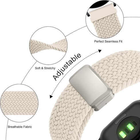 نطاقات Meliya لـ Galaxy Watch 7/6/5/4/FE/FE 40 مم 44 مم ، ل Samsung Galaxy Watch 5 Pro Band 45mm ، لـ Galaxy 6/4 Classic Bands 47mm 43mm 46mm 42mm Women Men Men Braided Magnetic Buck Strap in Saudi Arabia