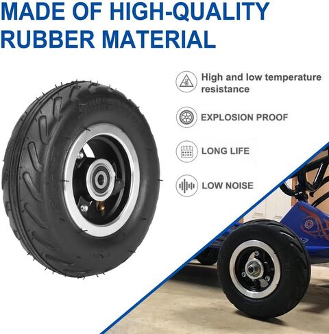6X2 Inflation Tire Wheel Use 6" Tire Alloy Hub 160mm Pneumatic Tyre Scooter F0 Pneumatic Wheel Trolley Cart Air Wheel M10 in Kuwait