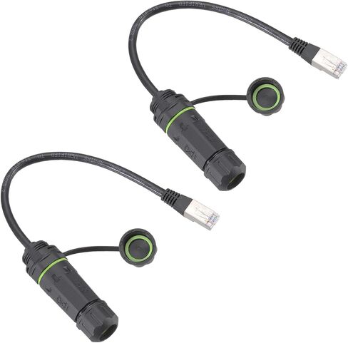 Meccanixity مقرن ماء RJ45 ، رأسًا محميًا منظمة ، موصل كابل Ethernet Outdoor Outdoor مع كابل الشبكة لـ CAT6/CAT5E/CAT5 ، حزمة 1 in Saudi Arabia