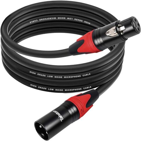 XLR Cable 100 Feet 2 Pack Premium XLR Microphone Cable 3-Pin Balanced Microphone Mic Cord Male to Female XLR Speaker Cable in Kuwait