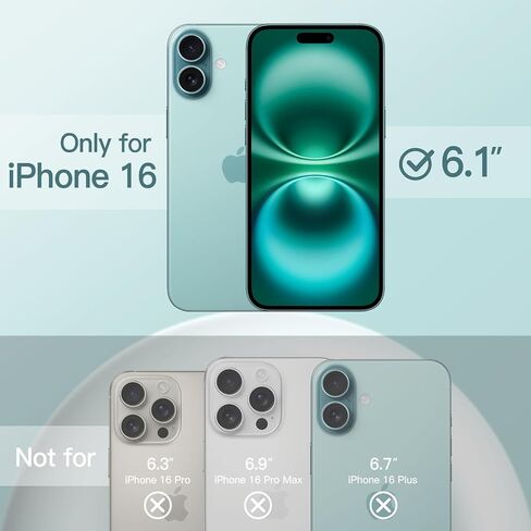 JETech Magnetic Silicone Case for iPhone 16 6.1-Inch, Compatible with MagSafe, Silky Soft Touch, Shock Absorbing Phone Cover with Camera Lens Full Protection (Teal) in Saudi Arabia