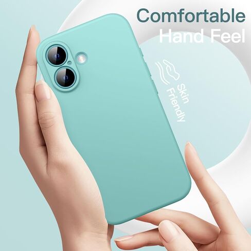 JETech Magnetic Silicone Case for iPhone 16 6.1-Inch, Compatible with MagSafe, Silky Soft Touch, Shock Absorbing Phone Cover with Camera Lens Full Protection (Teal) in Saudi Arabia