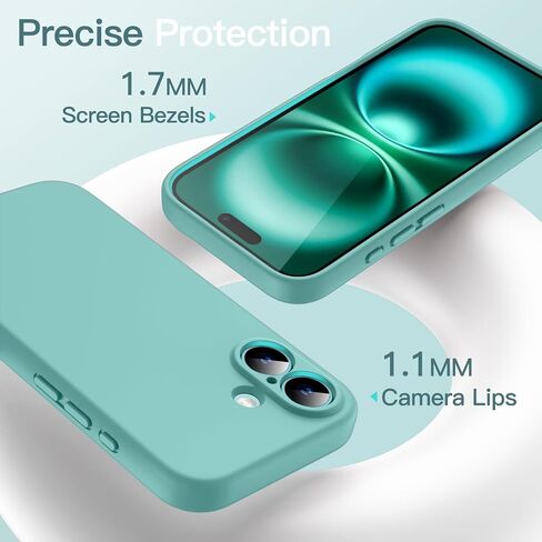 JETech Magnetic Silicone Case for iPhone 16 6.1-Inch, Compatible with MagSafe, Silky Soft Touch, Shock Absorbing Phone Cover with Camera Lens Full Protection (Teal) in Saudi Arabia