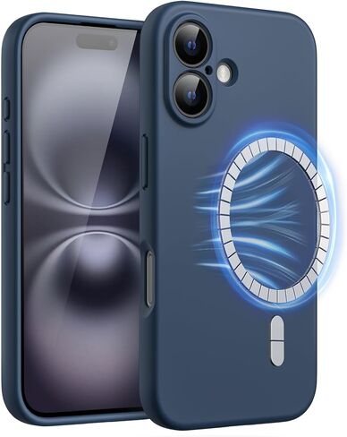 JETech Magnetic Silicone Case for iPhone 16 6.1-Inch, Compatible with MagSafe, Silky Soft Touch, Shock Absorbing Phone Cover with Camera Lens Full Protection (Teal) in Saudi Arabia