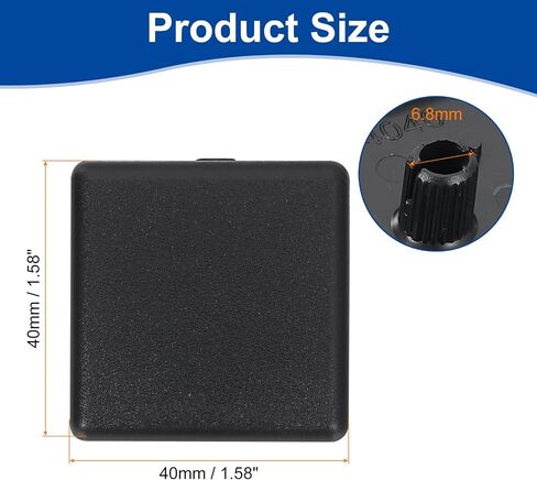 uxcell 10 قطع غطاء نهاية من النايلون، 40 × 80 مم فتحة T من الألومنيوم 4080 قابس بثق غطاء نهاية قياسي أوروبي للعربة، رف خزان الأسماك، رف تخزين، أسود in Saudi Arabia