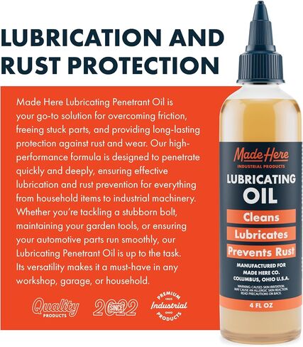Made Here Co.Door Hinge Lubricant - Smooth & Long-Lasting Performance for Door, Hinges, and Locks | Non-Toxic | Odor-Free | Protects Against Rust & Corrosion | for Multi-Surface Application | 4oz in Saudi Arabia