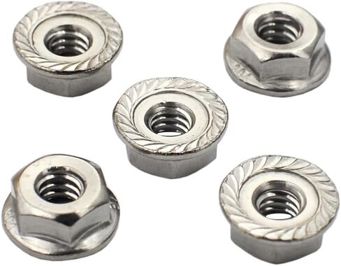 DGOL 304 Stainless Steel 5/16-18 Flange Nuts 35 pcs, 18-8 SS Hex Locknuts in Kuwait