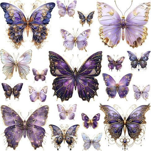 XERE 400 Pcs Butterflies Flora and Fauna Scrapbook Stickers Set for Scrapbooking and Journaling Notebooks, Junk Journal Supplies, Sketchbook, Bookmark Making, Planner Sticker in Saudi Arabia