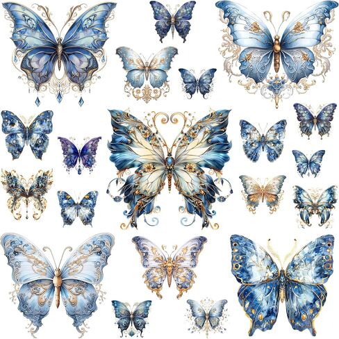 XERE 400 Pcs Butterflies Flora and Fauna Scrapbook Stickers Set for Scrapbooking and Journaling Notebooks, Junk Journal Supplies, Sketchbook, Bookmark Making, Planner Sticker in Saudi Arabia