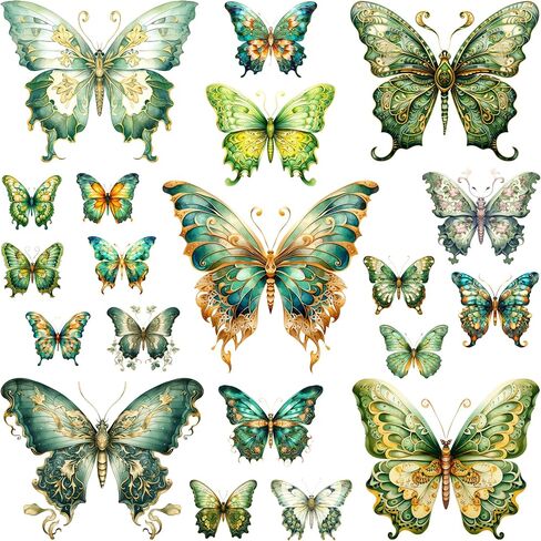 XERE 400 Pcs Butterflies Flora and Fauna Scrapbook Stickers Set for Scrapbooking and Journaling Notebooks, Junk Journal Supplies, Sketchbook, Bookmark Making, Planner Sticker in Saudi Arabia