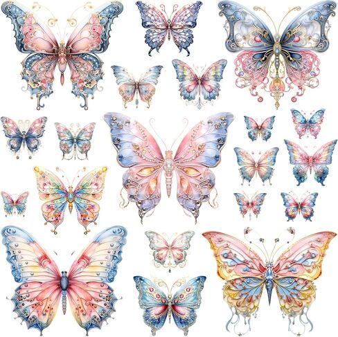 XERE 400 Pcs Butterflies Flora and Fauna Scrapbook Stickers Set for Scrapbooking and Journaling Notebooks, Junk Journal Supplies, Sketchbook, Bookmark Making, Planner Sticker in Saudi Arabia