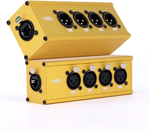 4 قناة 3 دبوس متعدد الشبكات XLR الكابل الانهيار XLR الذكور و XLR 6.35 1/4 "TRS ستيريو أنثى على RJ45 Ethercon كابل الموسع لإضاءة المرحلة وتسجيل الاستوديو (الأصفر ، XLR M - XLR/6.35 F) in Kuwait