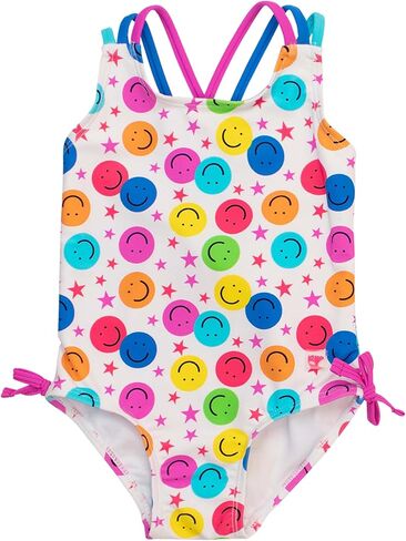 RuffleButts Melon Tie Shoulder One Piece - 5 in Kuwait