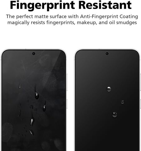 2-Pack Anti Glare Matte Privacy Screen Protector for Samsung Galaxy S24 Plus/S25 Plus [0.1S Fingerprint ID Unlock][Anti Spy PET Flexible Film][Bubble-Free Easy Installation with Alignment Jig] in Saudi Arabia